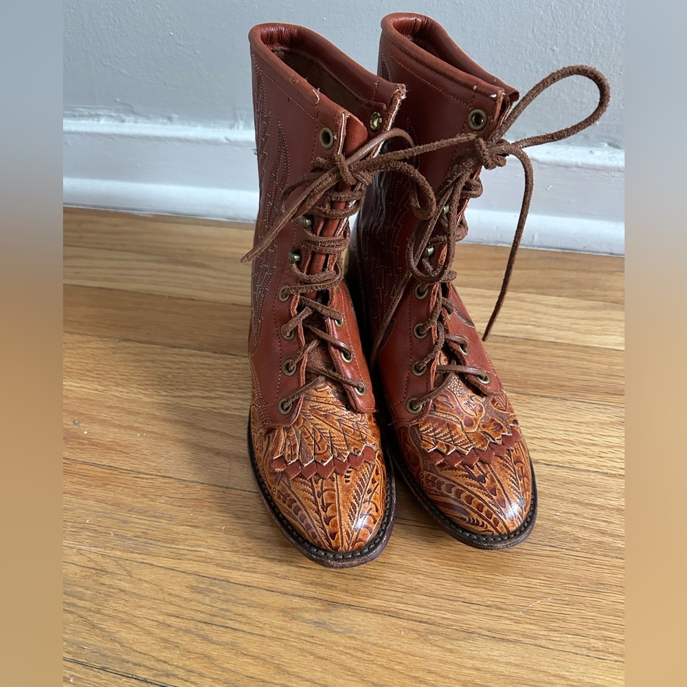 Vintage Larry Mahan Women’s Leather Boots Size 6